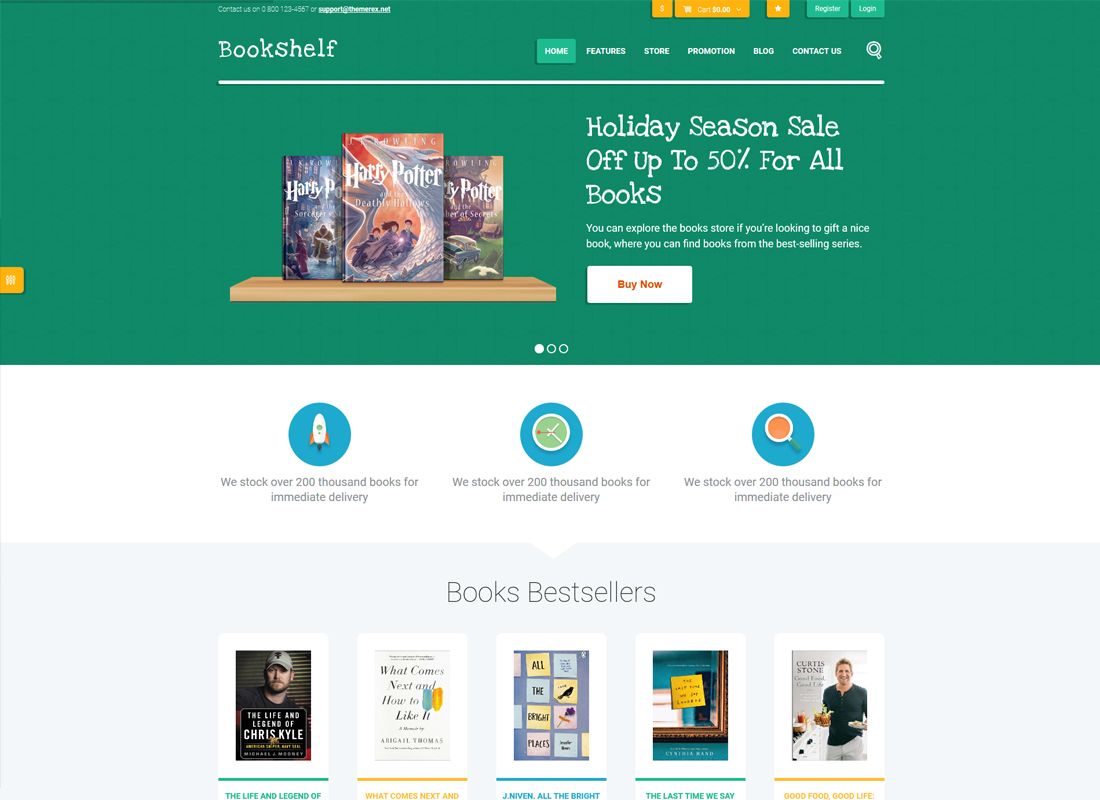 书架 |书籍和媒体在线商店 WordPress 主题