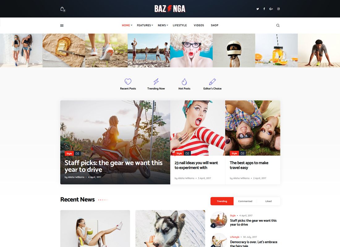 巴津加 |杂志和病毒博客 WordPress 主题