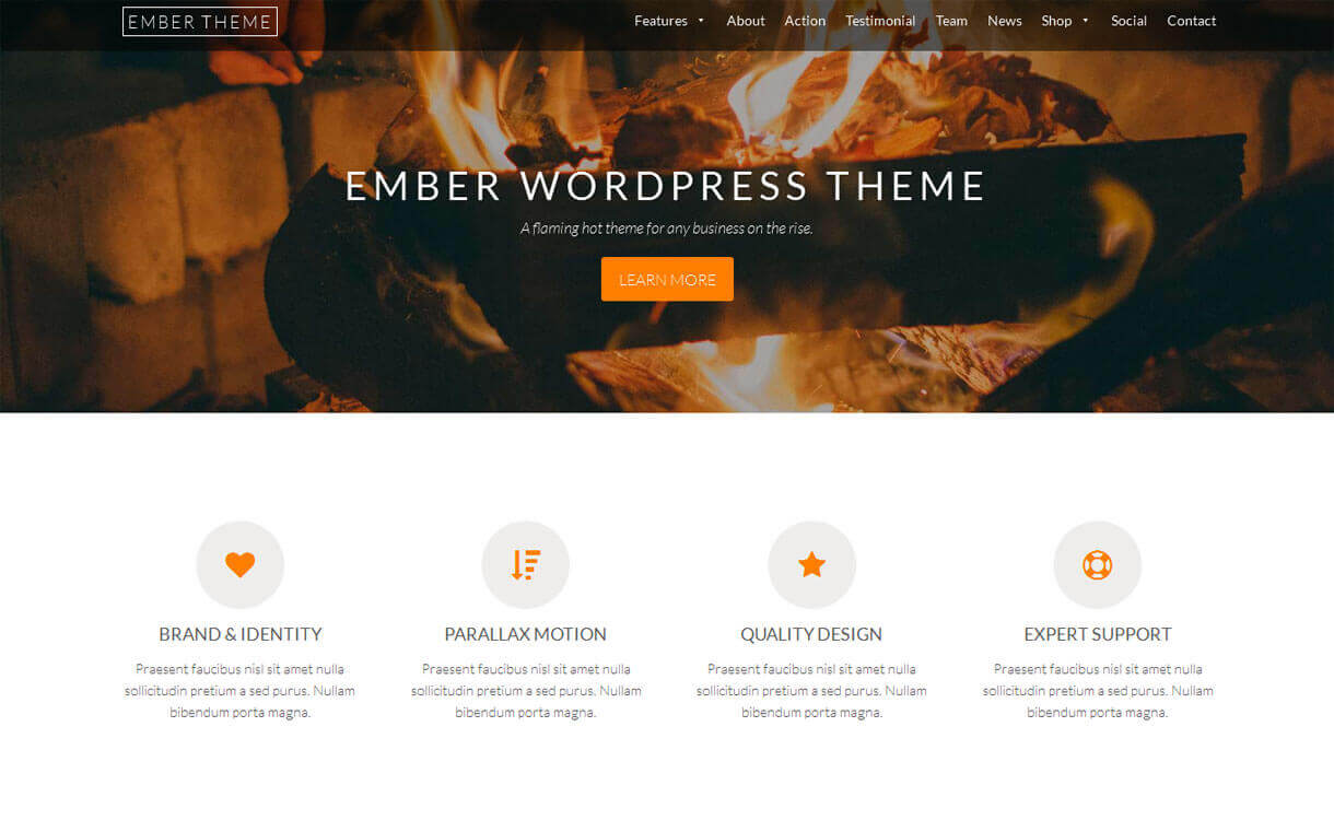 11+ I migliori temi WordPress reattivi gratuiti di dicembre 2016 ember-best-free-WordPress-Theme-December-2018