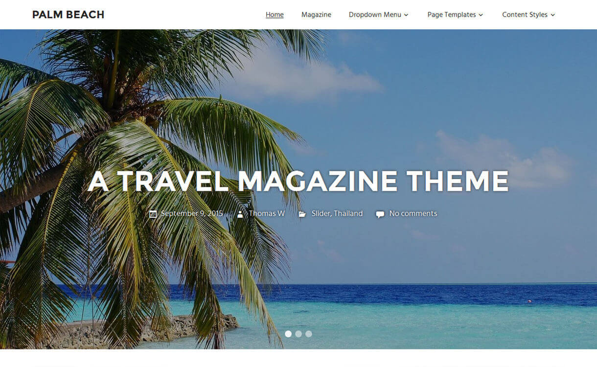 11+ I migliori temi WordPress reattivi gratuiti di dicembre 2016 palm-beach -Best free WordPress Themes December 2018