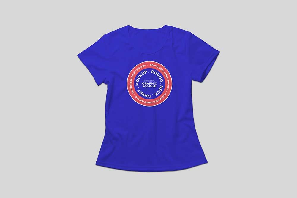 Maquette gratuite de t-shirt à col rond