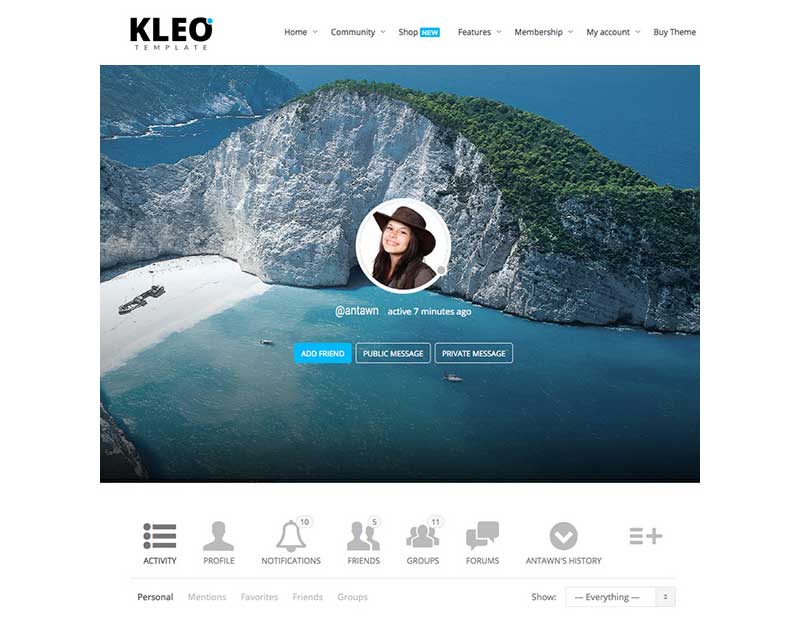 Profil Kleo BuddyPress