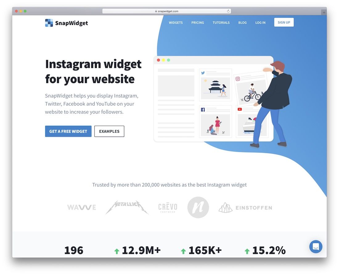 snapwidget widżet zaangażowania na Instagramie