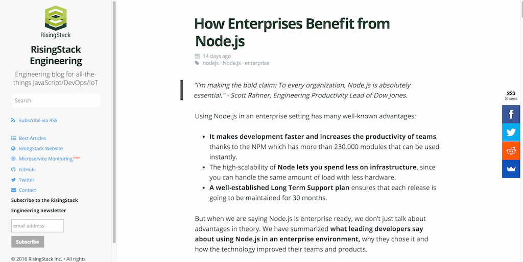 Jak przedsiębiorstwa korzystają z Node.js