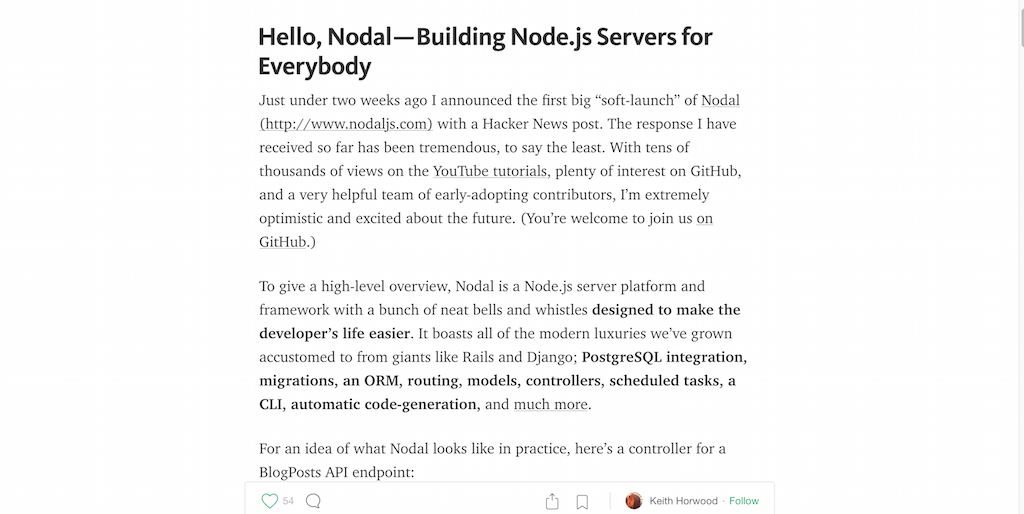 Witaj Nodal  — Tworzenie serwerów Node.js dla wszystkich