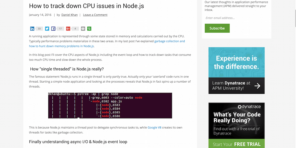 Jak śledzić problemy z procesorem w Node