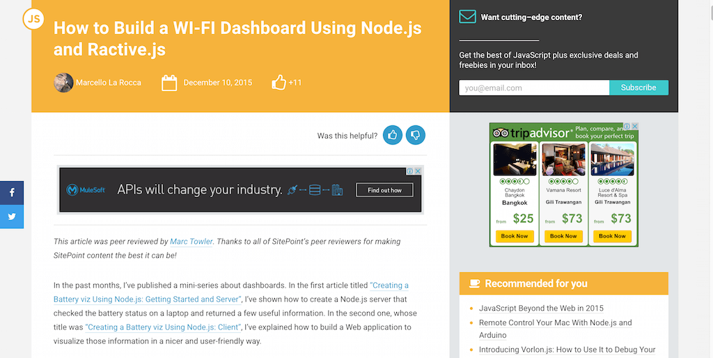 Jak zbudować pulpit nawigacyjny WI-FI za pomocą Node.js i Ractive.js