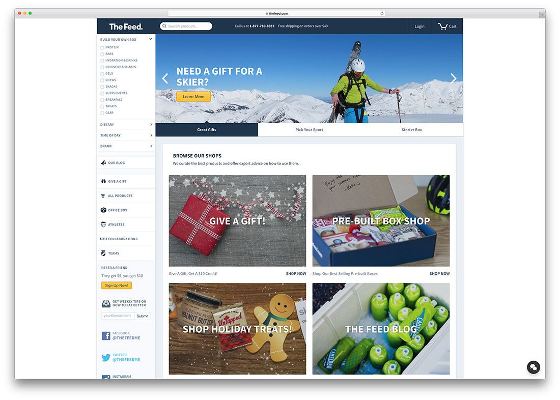 przykład-strony-e-commerce z artykułami-sportowymi