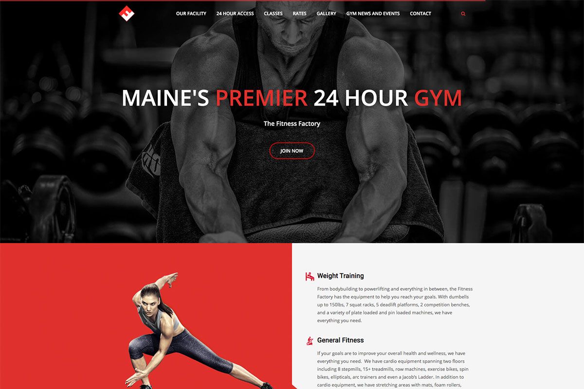 Fabryka fitness w Maine
