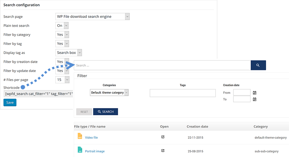 Download do arquivo WP - Melhor plug-in responsivo do gerenciador de arquivos do WordPress WP File Download Feature - Files Search Engine