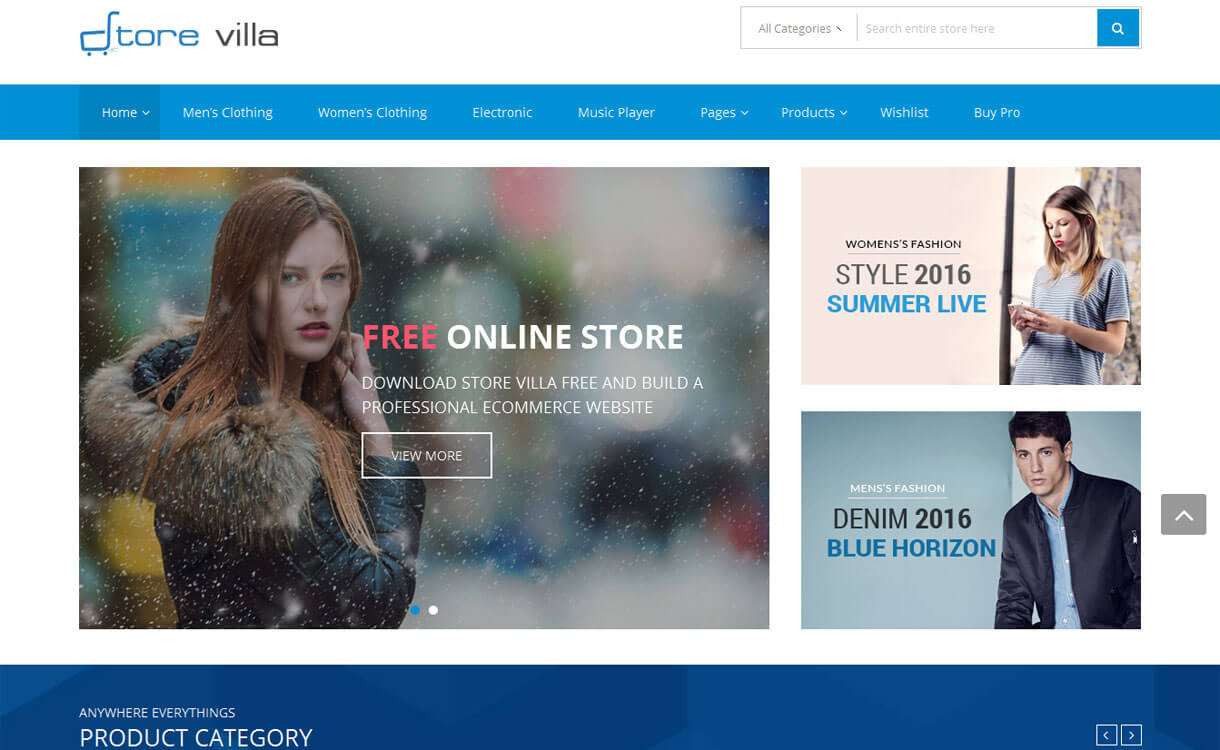 10+ migliori temi gratuiti per eCommerce/Negozio online/WooCommerce per WordPress per il 2022 storevilla-free-wordpress-ecommerce-theme