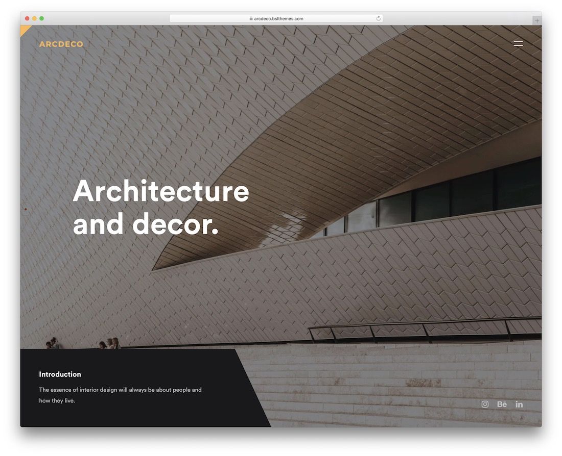 tema wordpress di design d'interni arcdeco