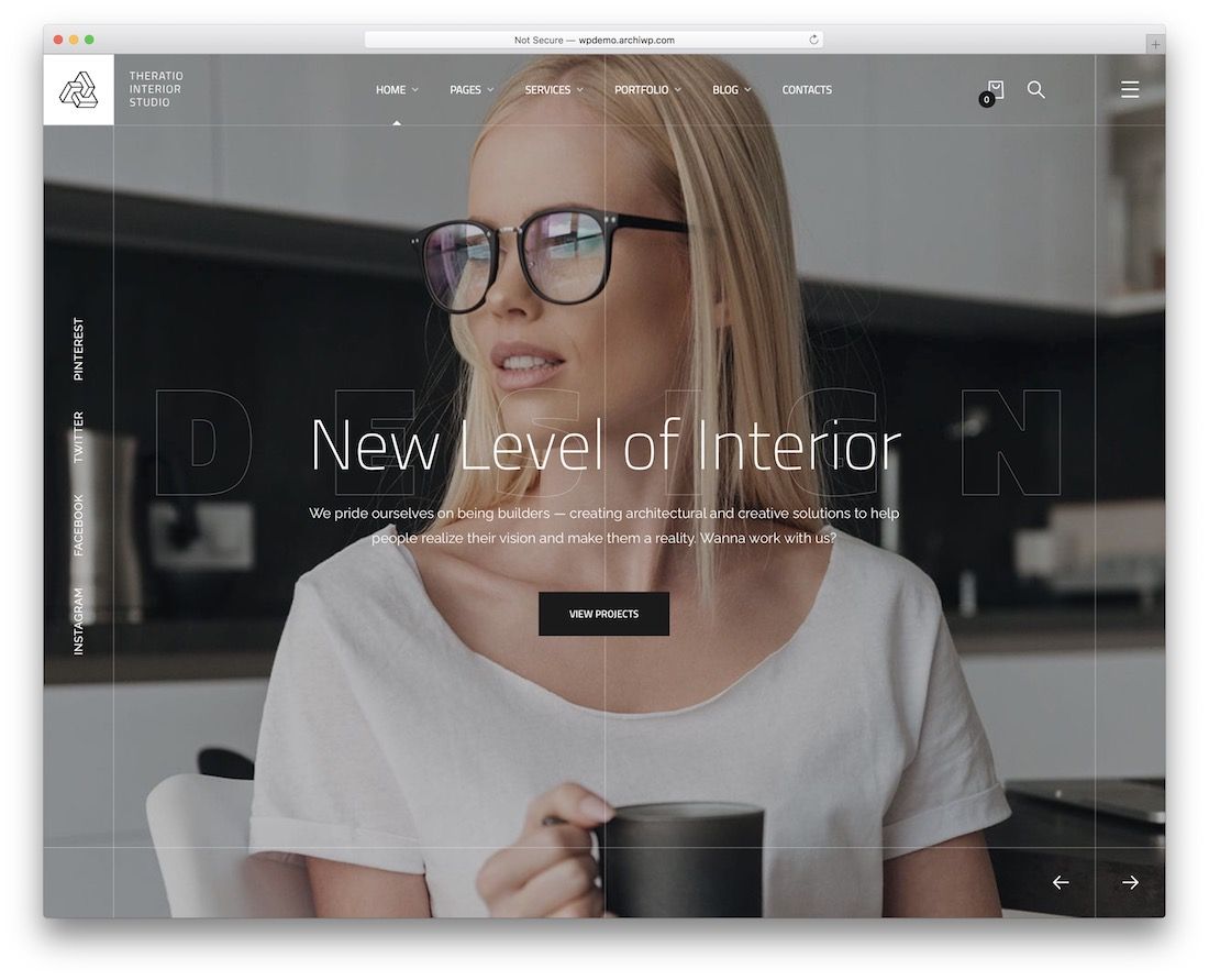 tema wordpress di interior design theratio
