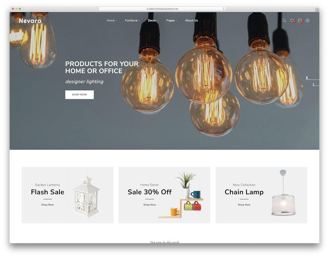 modello di sito Web di interior design nevara
