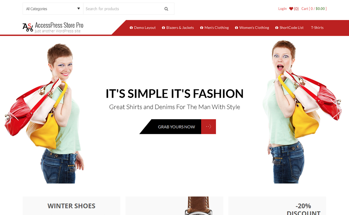 20+ I migliori temi premium per eCommerce/WooCommerce/Negozio online di WordPress 2022 AccessPress Store Pro - Best Premium WordPress eCommerce WooCommerce Online Store Themes 2018