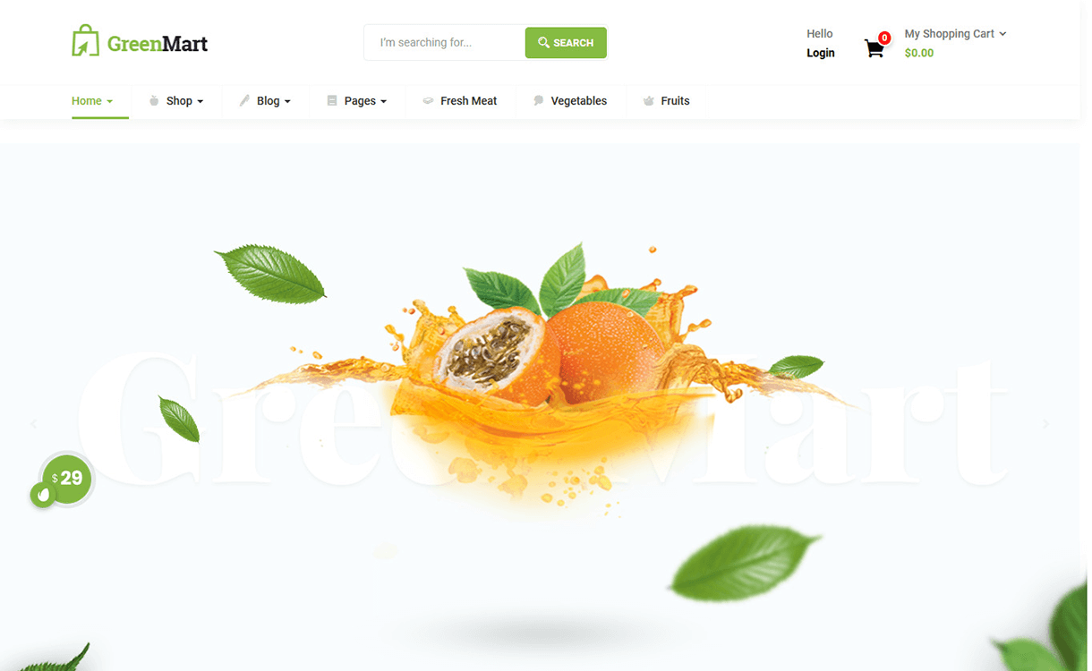 20+ I migliori temi premium per eCommerce/WooCommerce/Negozio online di WordPress 2022 GreenMart-Best Premium WordPress eCommerce WooCommerce Online Store Themes 2018