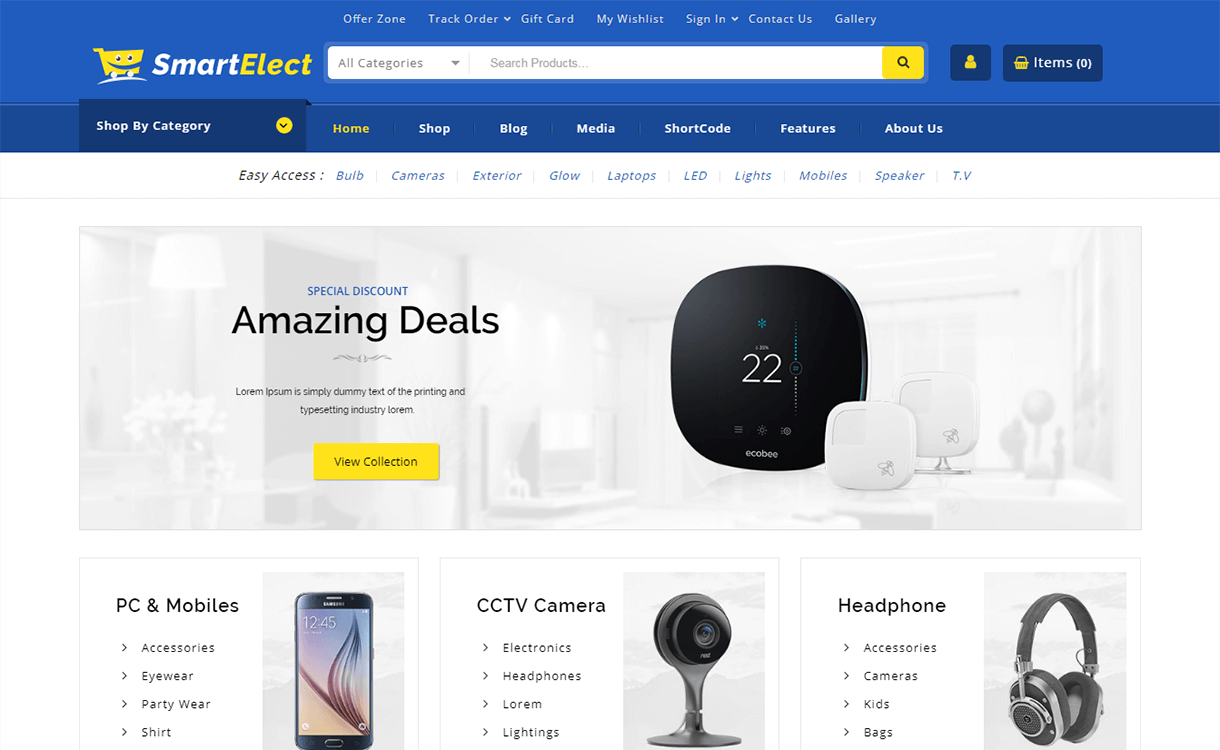 20+ I migliori temi premium per eCommerce/WooCommerce/Negozio online di WordPress 2022 Smart Elect-Best Premium WordPress eCommerce WooCommerce Online Store Themes 2018