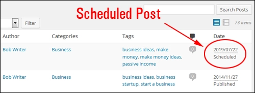 나중에 게시하기 위해 WordPress 블로그 게시물을 예약하는 방법 How To Schedule WP Posts