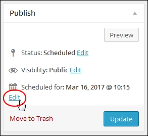 WordPress 게시물 예약
