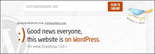 É WordPress? - Ferramenta de verificação de sites WP