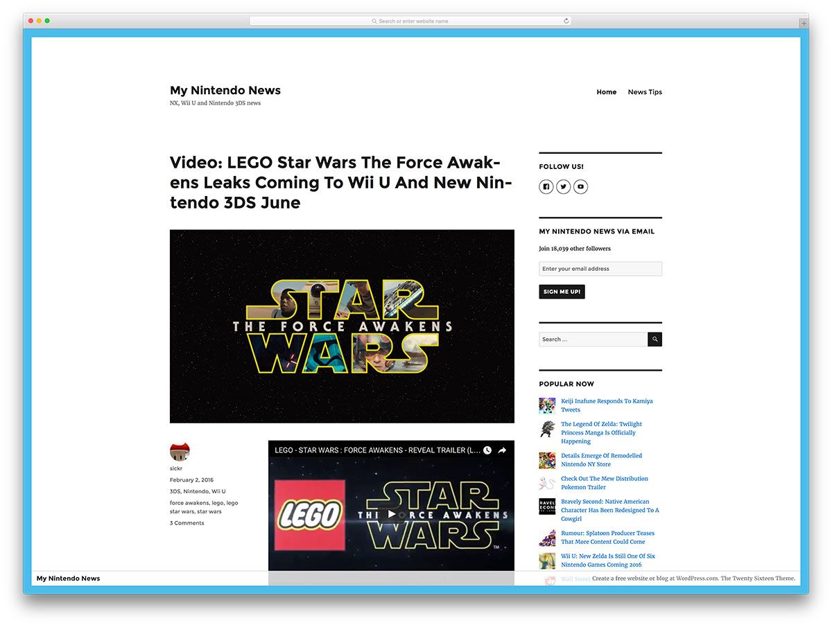 mynintendonews-minimal-default-wordpress-theme-blog