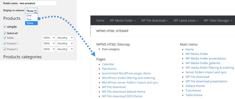 WP Meta SEO - Una soluzione SEO completa per siti Web WordPress WP Meta SEO Feature - HTML Sitemap Layout