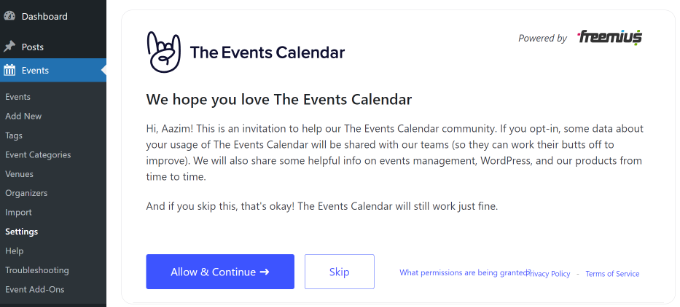 ตั้งค่าปลั๊กอินปฏิทินกิจกรรม Set up the event calendar plugin