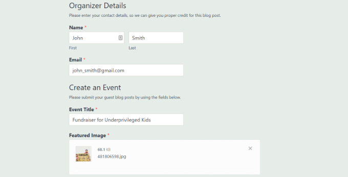ตัวอย่างแบบฟอร์ม Form preview