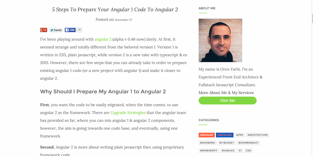 Angular 1 코드를 Angular 2로 준비하는 5단계 – Oren Farhi – Javascript 및 개발에 대한 생각
