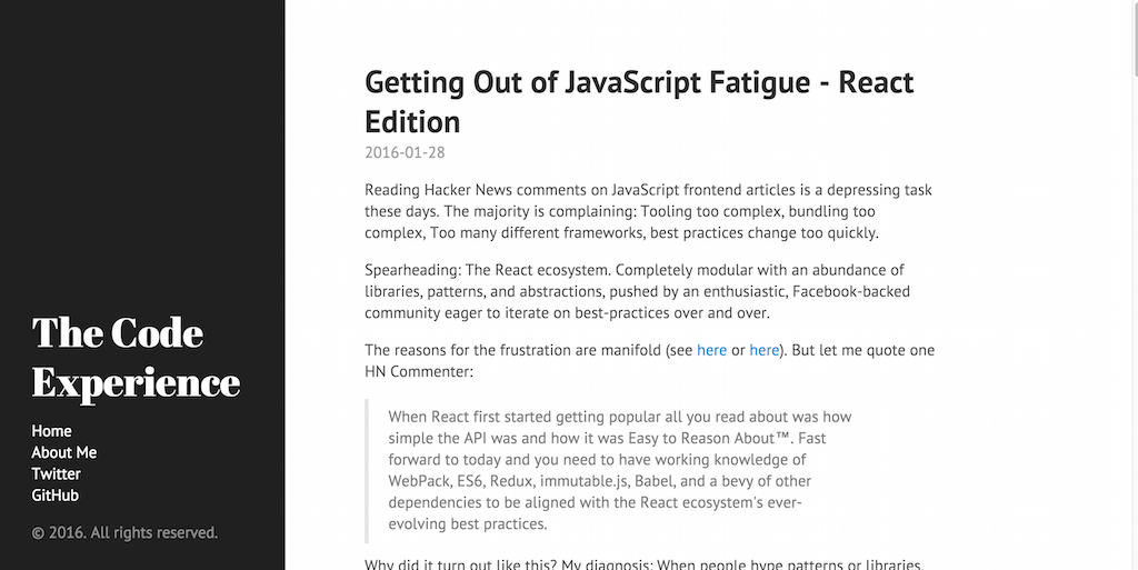 JavaScript Fatigue React Edition에서 벗어나기