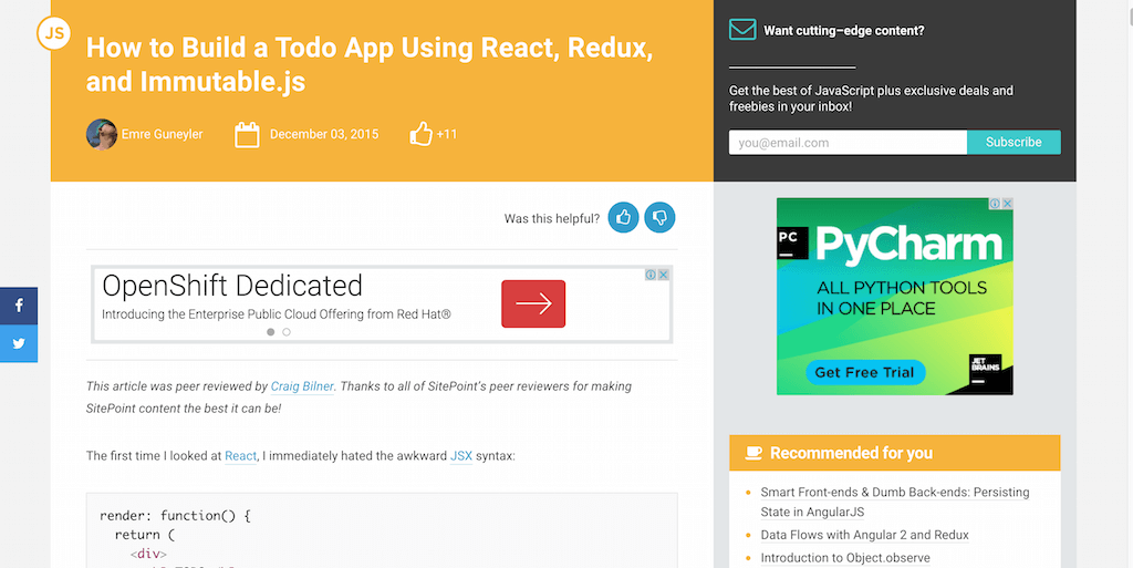 React Redux 및 Immutable.js를 사용하여 Todo 앱을 빌드하는 방법