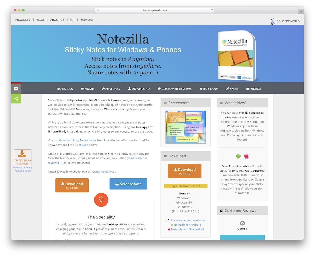 notezillaオンラインメモ取りツール
