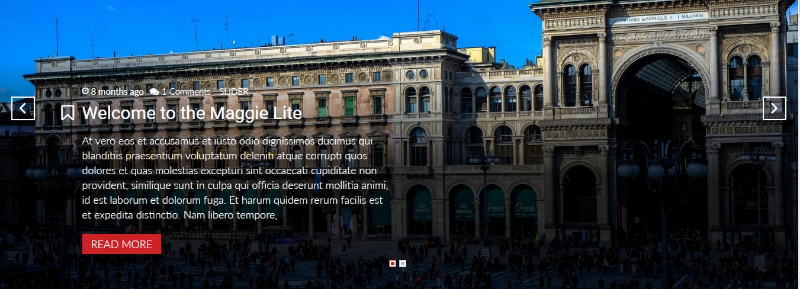 Maggie Lite: tema gratuito per la rivista WordPress con funzionalità premium Slider - Maggie Lite