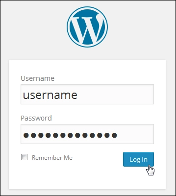 Casella di accesso a WordPress