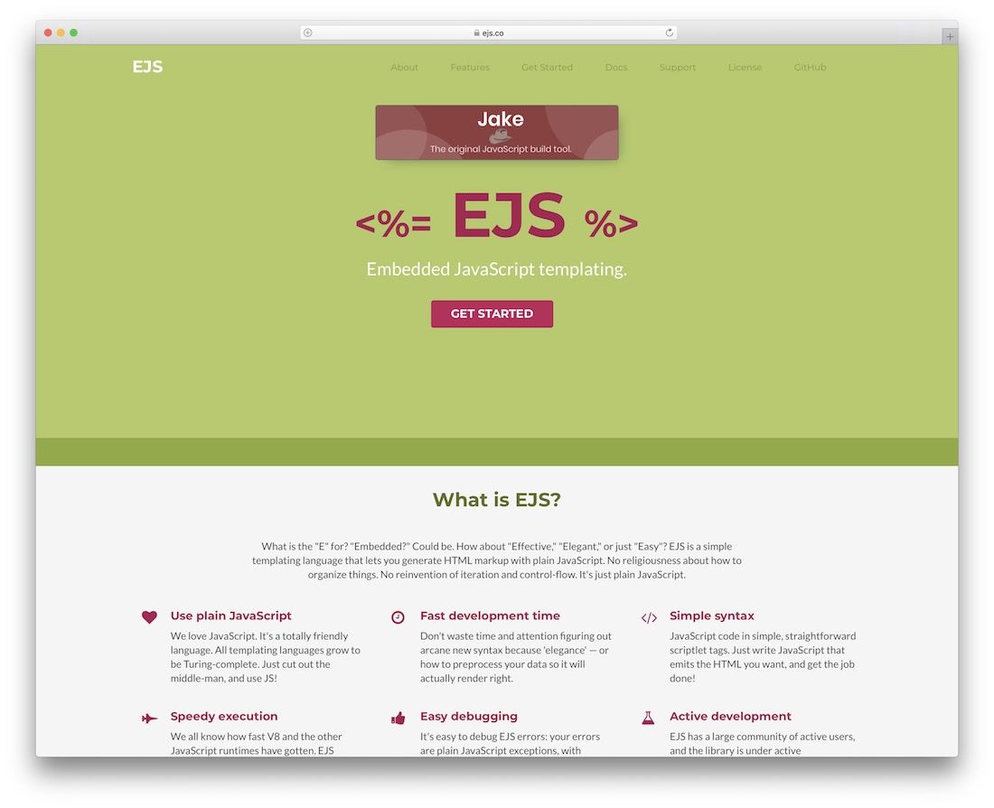 ejs gömülü javascript şablonlama