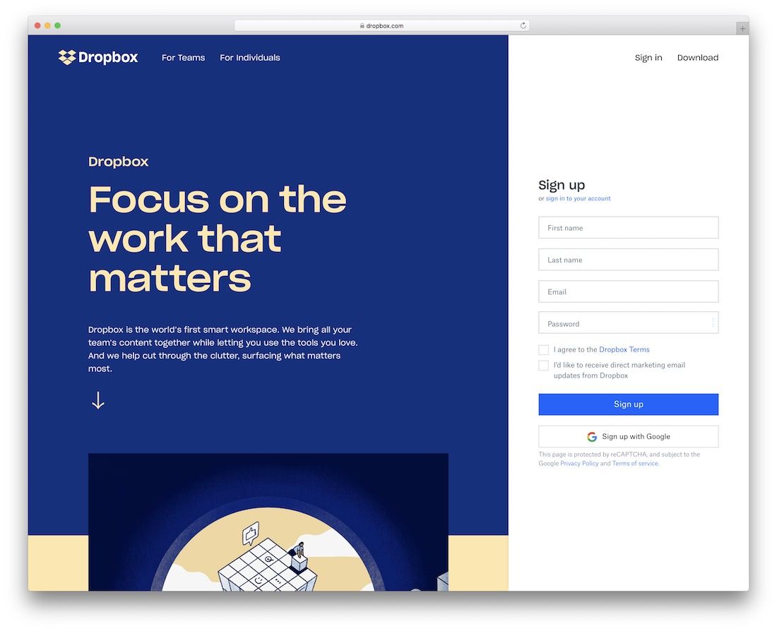 أداة Dropbox لمشاركة التصميمات الرسومية