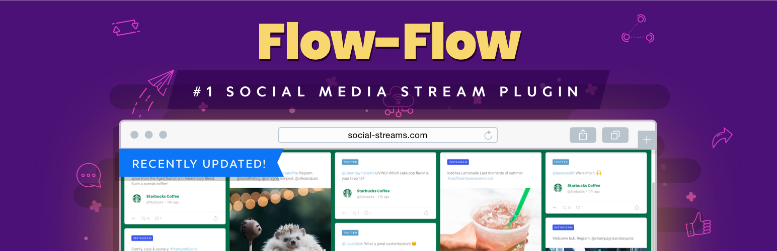 I 5 migliori plugin gratuiti per WordPress per feed Instagram Flow-Flow Social Stream