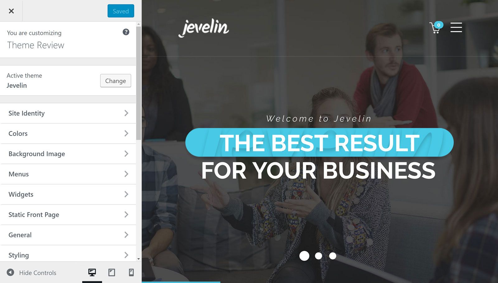 Jevelin 定制器