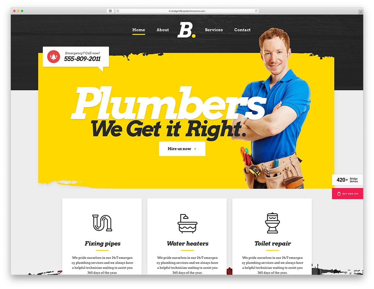 水管工 wordpress 主题