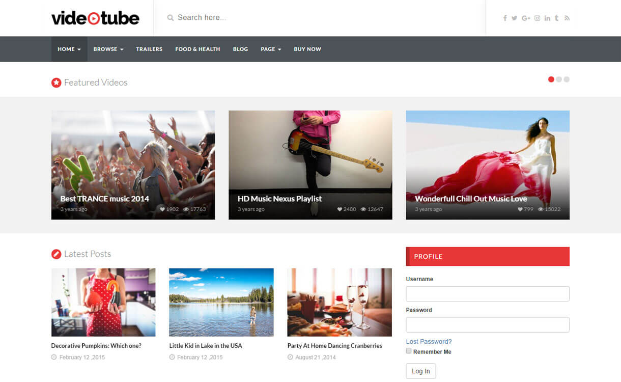 15+ migliori temi video WordPress reattivi 2022 VideoTube - Best WordPress Video Theme