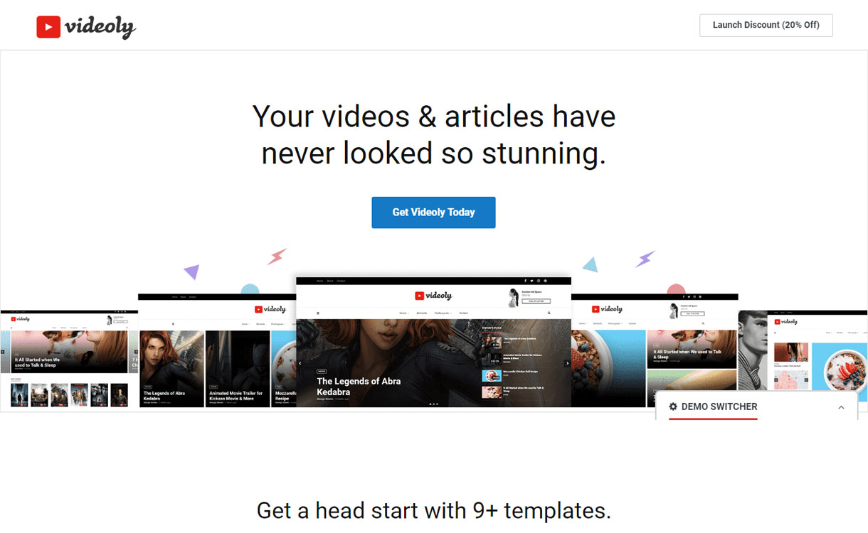 15+ migliori temi video WordPress reattivi 2022 Videoly - Best Video WordPress Theme