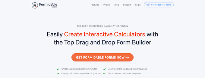 نماذج هائلة حاسبة Formidable Forms Calculator