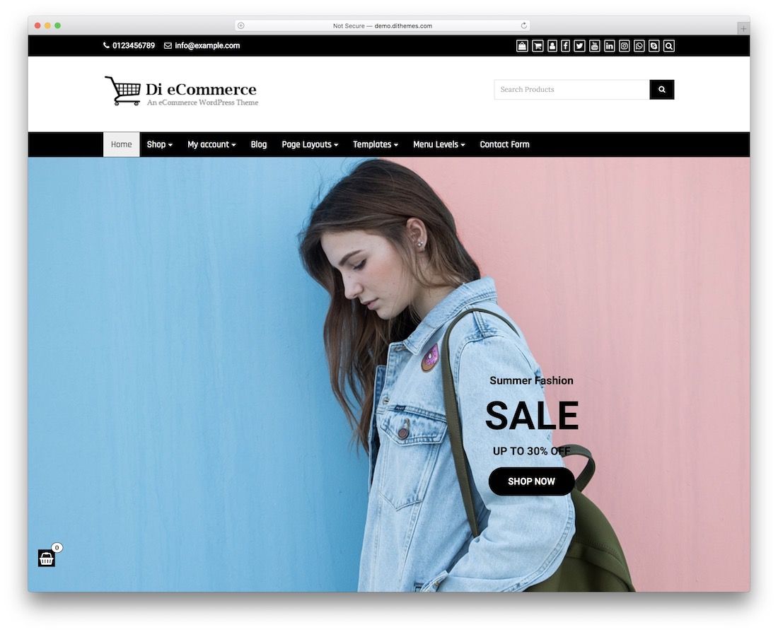 di 电子商务免费 wordpress 主题