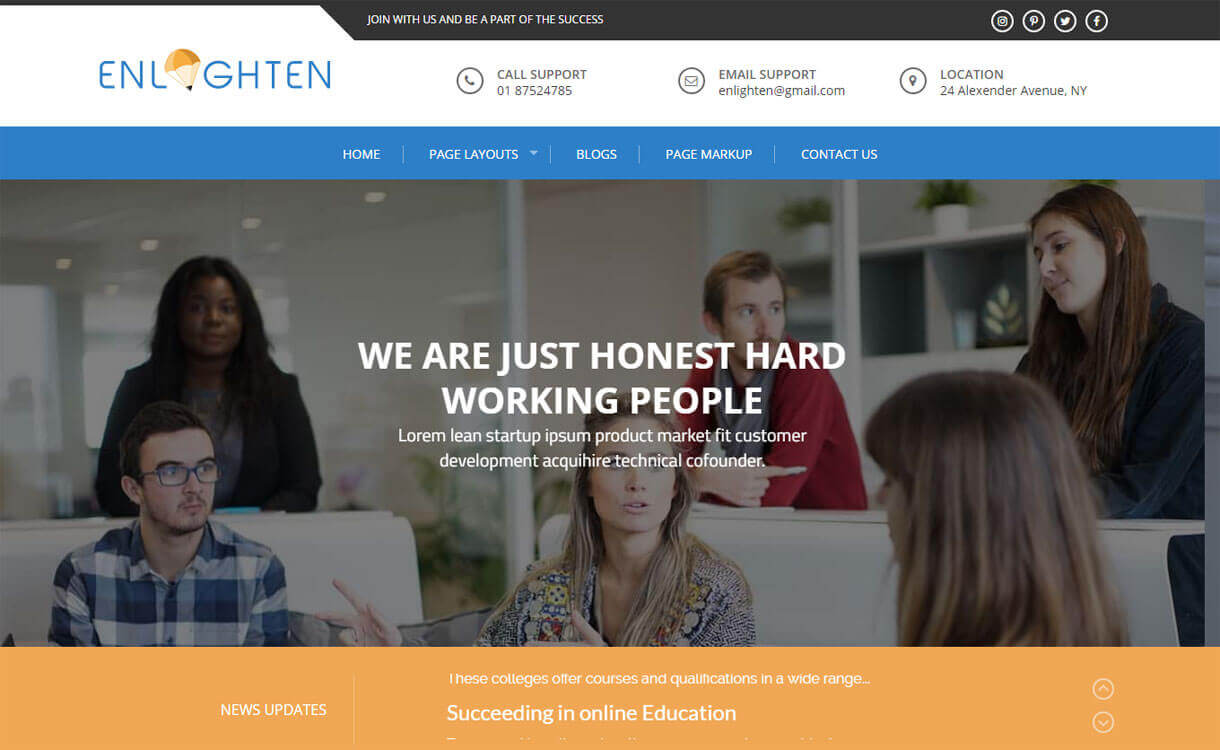 Oltre 30 migliori temi WordPress gratuiti per l'istruzione 2022 Enlighten - Best Free WordPress Education Themes 2018