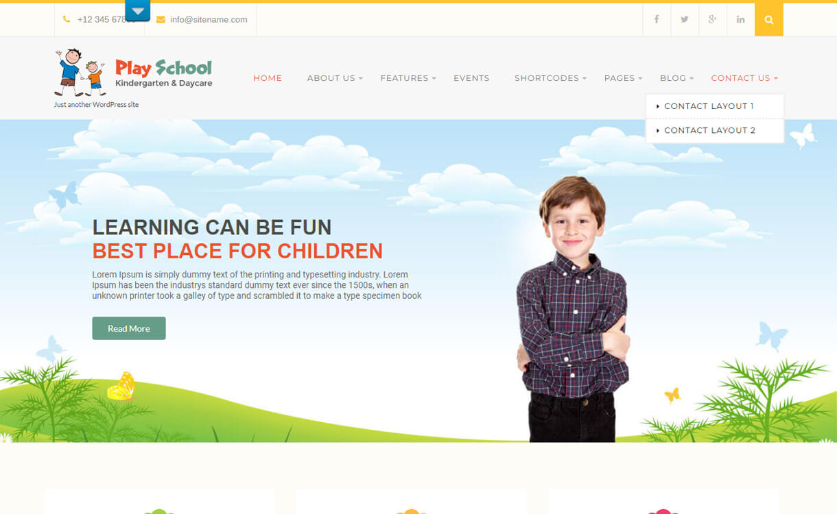 Oltre 30 migliori temi WordPress gratuiti per l'istruzione 2022 Play School Lite-Best Free Education WordPress Themes 2018