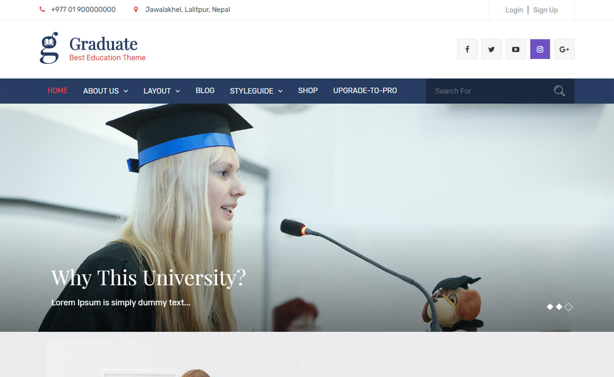 Oltre 30 migliori temi WordPress gratuiti per l'istruzione 2022 Graduate-Best Free Education WordPress Themes 2018