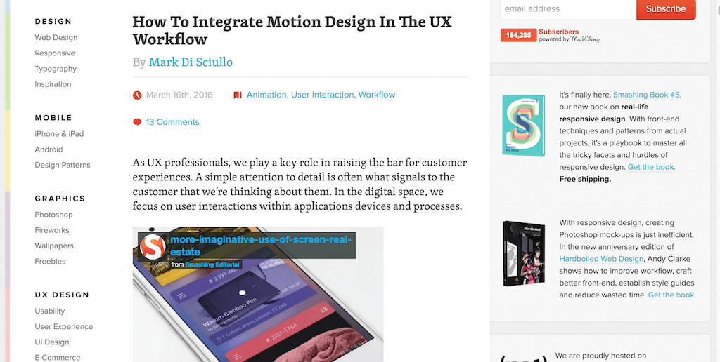 Como integrar o design de movimento no fluxo de trabalho de UX