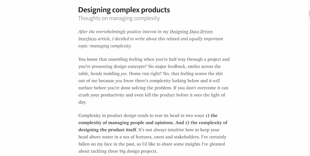 Projetando produtos complexos