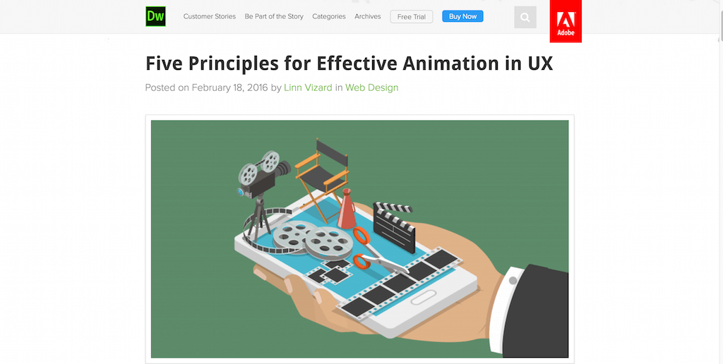 Cinco princípios para uma animação eficaz em UX