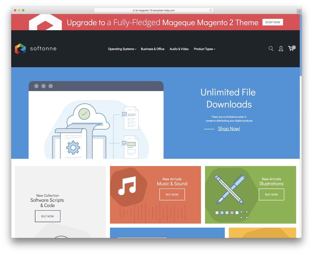 softonne 免费的 magento 模板